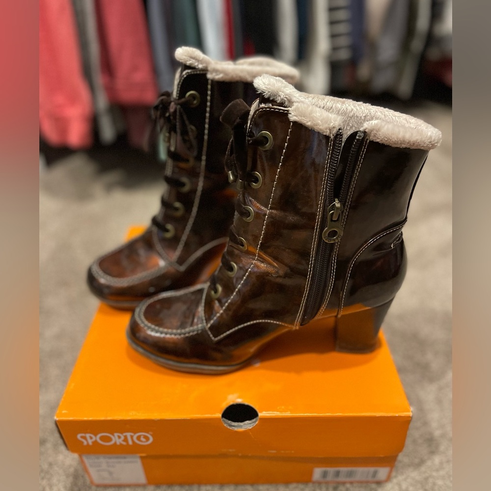 Sporto Candice Bronze Patent size 8M